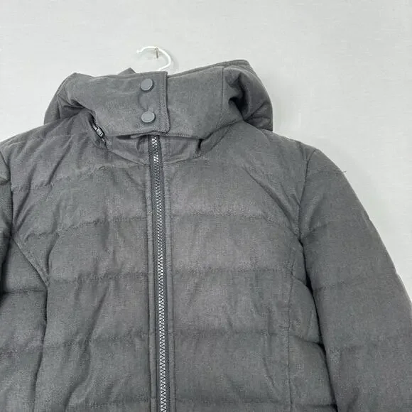 Nautica Womens Jacket Small Gray Quilted Puffer Hooded Packable Long Warm Snow - Picture 5 of 15